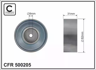 CAFFARO 500205 -  Натяжной ролик, поликлиновой ремень