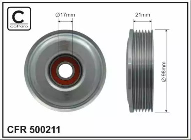 CAFFARO 500211 -  Натяжной ролик, поликлиновойремень
