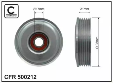CAFFARO 500212 -  Натяжной ролик, поликлиновойремень