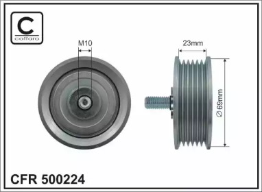 CAFFARO 500224 -  Паразитный / ведущий ролик, поликлиновой ремень