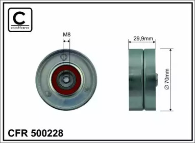 CAFFARO 500228 -  Натяжной ролик, поликлиновойремень