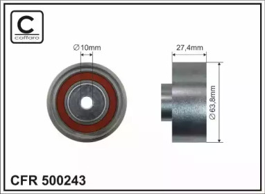 CAFFARO 500243 -  Паразитный / ведущий ролик, поликлиновой ремень