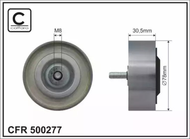 CAFFARO 500277 -  Паразитный / ведущий ролик, поликлиновой ремень