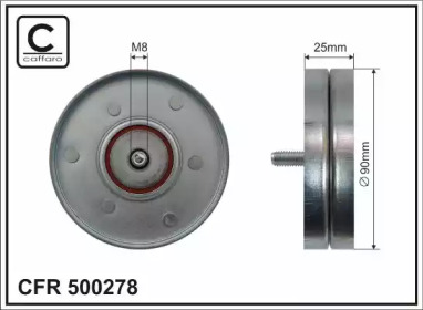 CAFFARO 500278 -  Паразитный / ведущий ролик, поликлиновой ремень