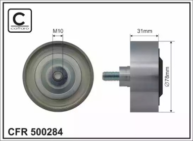 CAFFARO 500284 -  Паразитный / ведущий ролик, поликлиновой ремень
