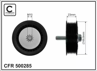 CAFFARO 500285 -  Паразитный / ведущий ролик, поликлиновой ремень