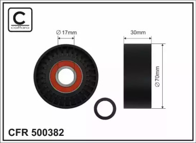 CAFFARO 500382 -  Натяжной ролик, поликлиновойремень