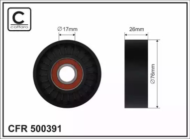 CAFFARO 500391 -  Натяжной ролик, поликлиновойремень