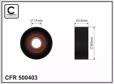CAFFARO 500403 -  РОЛИК П/КЛИН. РЕМНЯ FO MONDEO IV 2.0ECOBOOST 10-