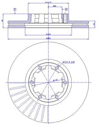 CAR 142042 -  Тормозной диск