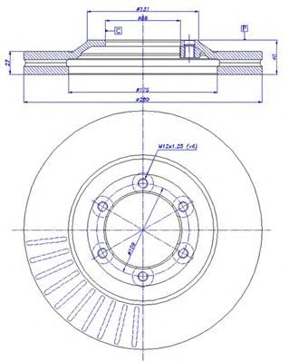 CAR 1421125 -  Тормозной диск