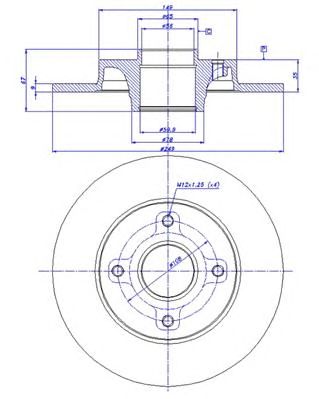 CAR 1421220 -  Тормозной диск