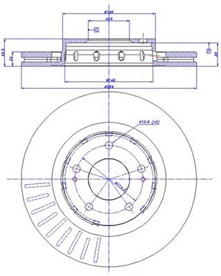 CAR 1421313 -  Тормозной диск