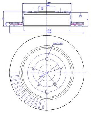 CAR 1421333 -  Тормозной диск