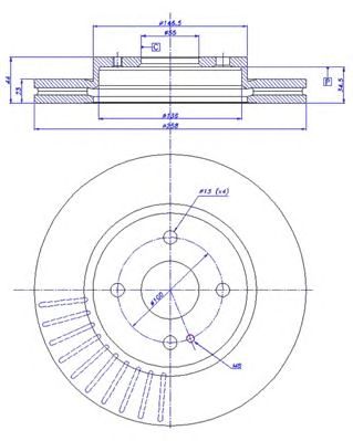 CAR 1421377 -  Тормозной диск