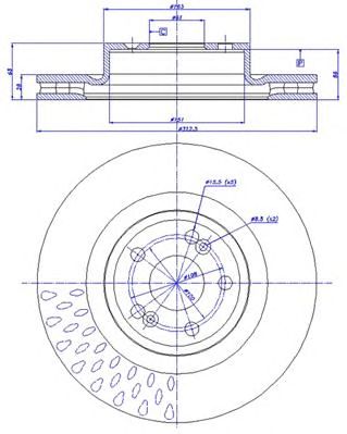 CAR 1421385 -  Тормозной диск