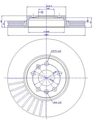 CAR 1421524 -  Тормозной диск