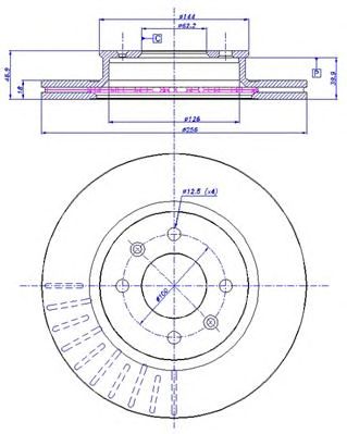 CAR 1421628 -  Тормозной диск