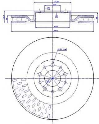 CAR 1421633 -  Тормозной диск