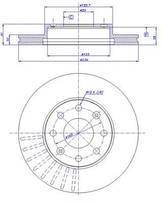 CAR 1421654 -  Тормозной диск