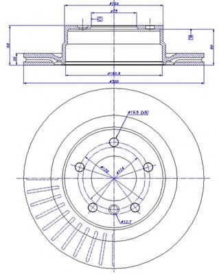 CAR 1421732 -  Тормозной диск