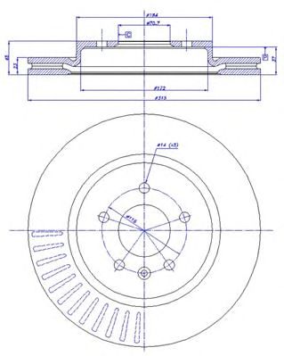 CAR 1421760 -  Тормозной диск