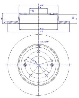 CAR 1421778 -  Тормозной диск