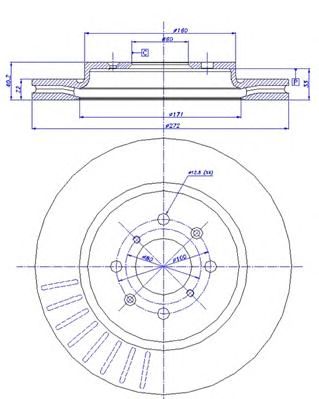 CAR 1421779 -  Тормозной диск