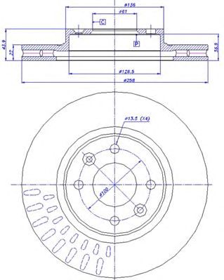 CAR 1421780 -  Тормозной диск