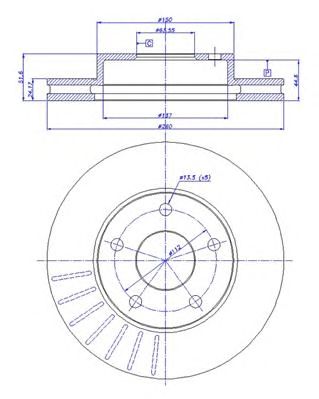 CAR 142230 -  Тормозной диск