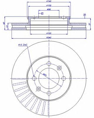 CAR 142324 -  Тормозной диск