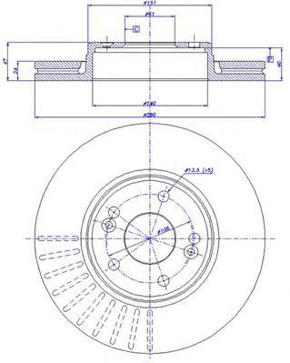 CAR 142365 -  Тормозной диск
