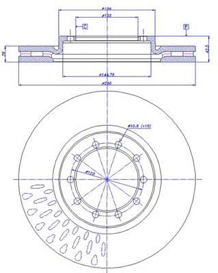 CAR 142536 -  Тормозной диск