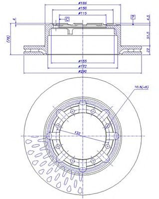 CAR 142543 -  Тормозной диск