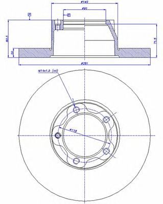 CAR 142730 -  Тормозной диск