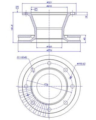 CAR 150100 -  Тормозной диск