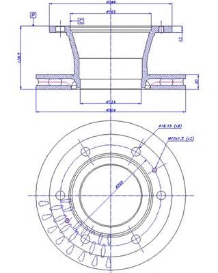 CAR 150170 -  Тормозной диск