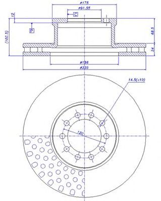 CAR 150350 -  Тормозной диск