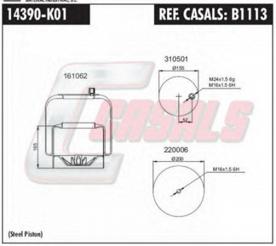 CASALS b1113 -  Кожух пневматической рессоры