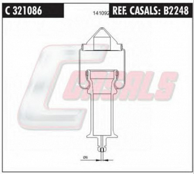 CASALS b2248 -  Баллон пневматической рессоры, крепление кабины