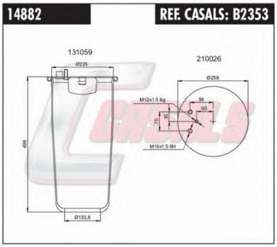 CASALS b2353 - Кожух пневматической рессоры