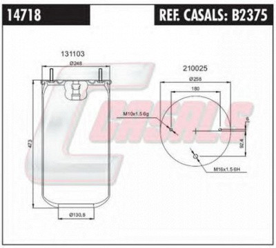CASALS b2375 - Кожух пневматической рессоры