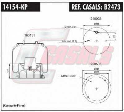 CASALS b2473 -  Кожух пневматической рессоры