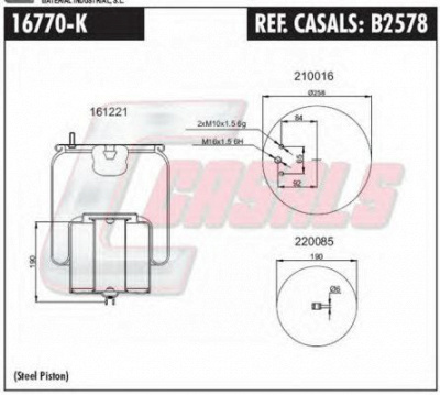 CASALS b2578 -  Кожух пневматической рессоры