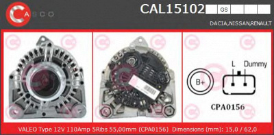 CASCO cal15102gs -  Генератор