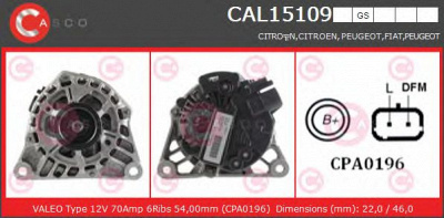 CASCO cal15109gs -  Генератор