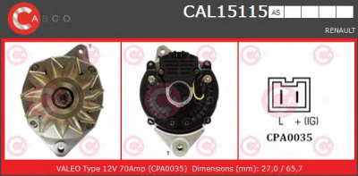 CASCO cal15115as -  Генератор