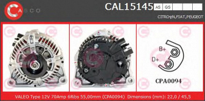 CASCO cal15145gs -  Генератор