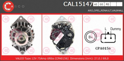 CASCO cal15147gs -  Генератор