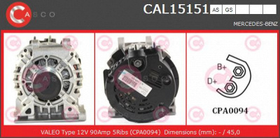 CASCO cal15151gs -  Генератор